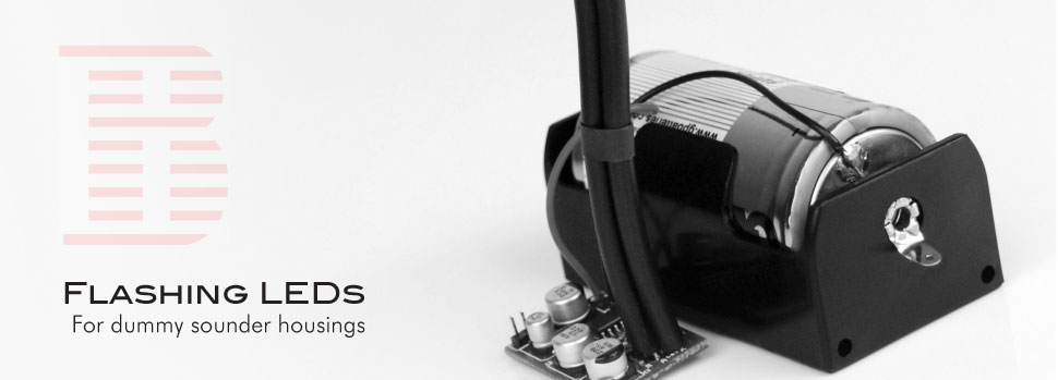 Flashing LEDs for dummy sounder housings